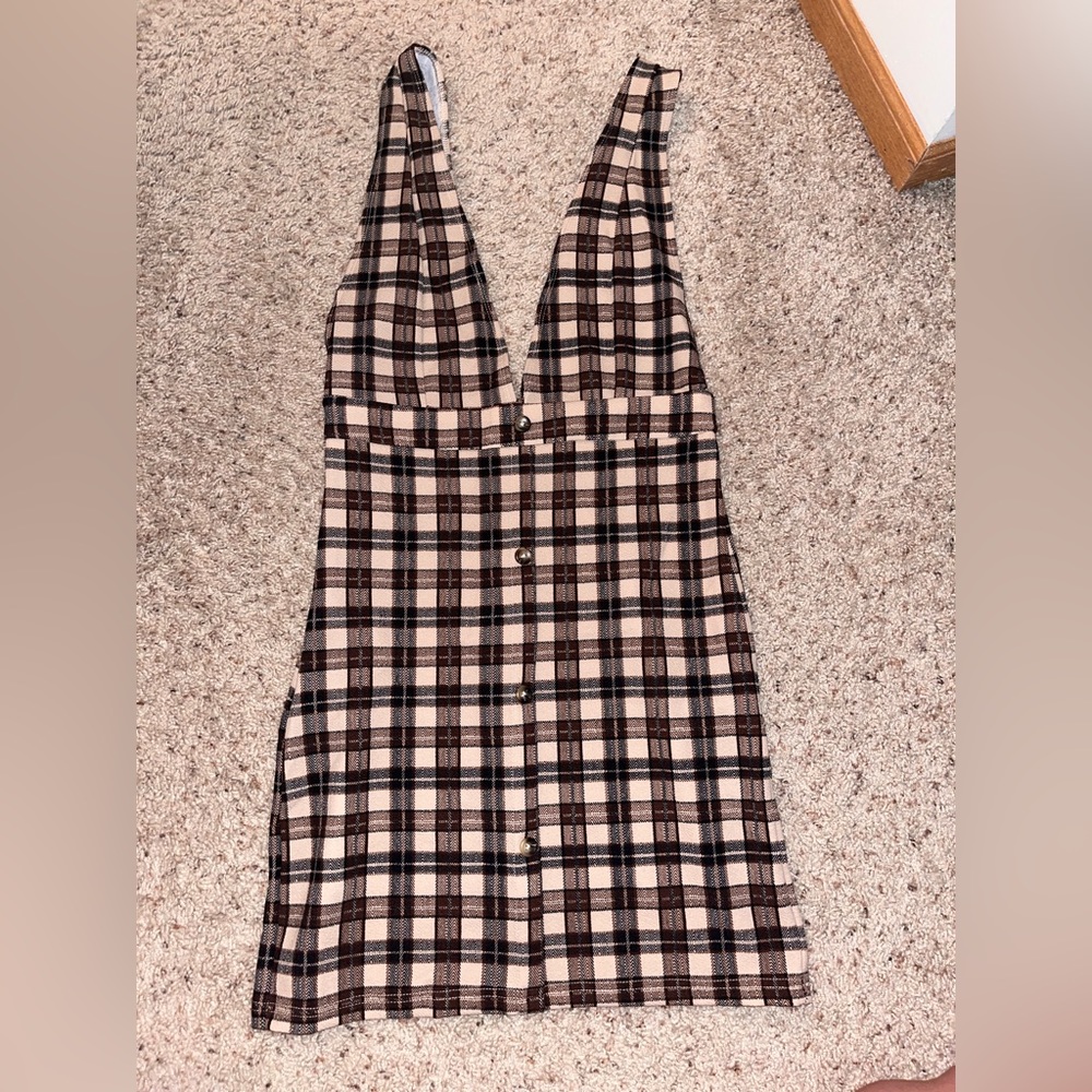 Black & tan checkered dress